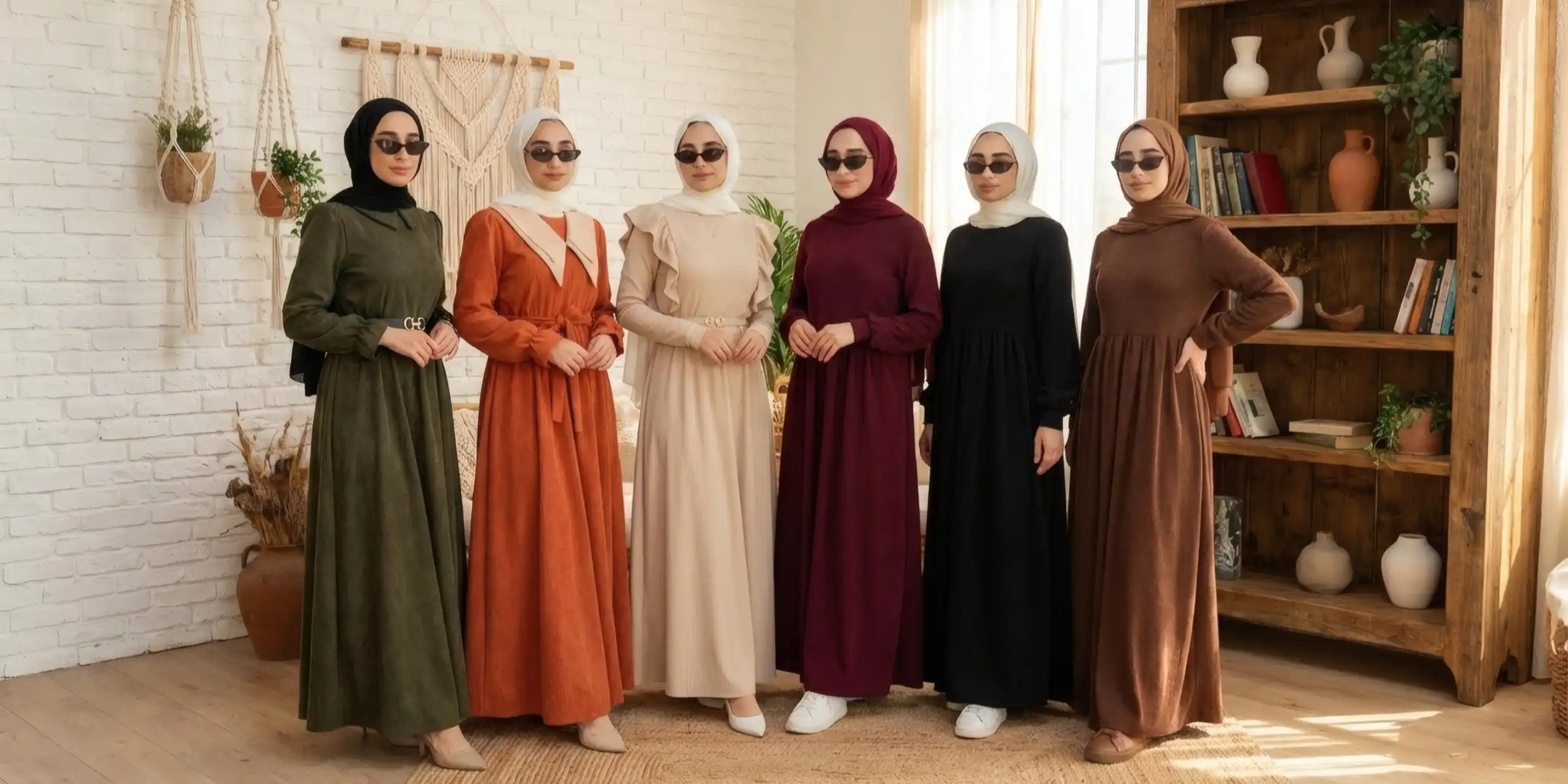 Elegant, woman wearing luxury, modest fashion satin outfit